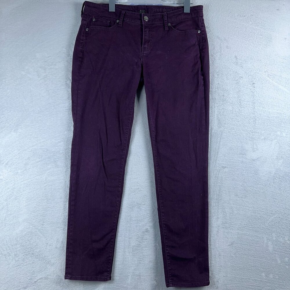 Gap Women's Premium Skinny Jeans Size 10/30 Mid Rise Denim Stretch Purple